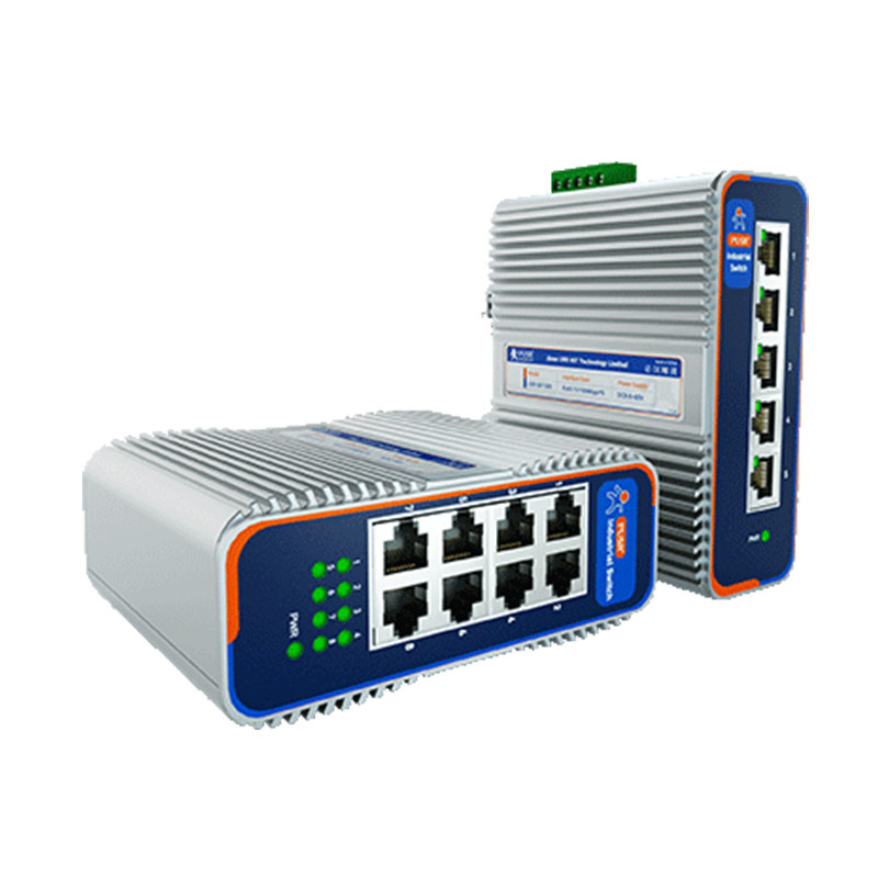 There are industrial Ethernet switches with 5 ports, 8 ports and 16 ports