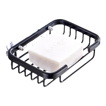 Space aluminum soap box tray punch-free wall-mounted drain household bathroom fat house storage soap storage rack