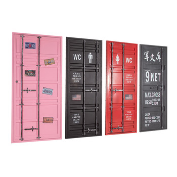 American container interior door wrought iron industrial style retro