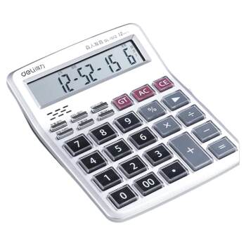 Deli voice calculator large button computer 12-bit large screen financial office accounting report business use