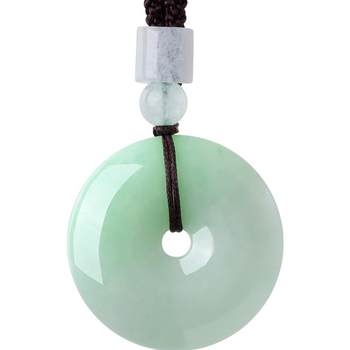 Jade peace buckle myanmar a goods full color necklace pendant