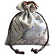 Hand-embroidered double-layer cotton and linen jewelry bag