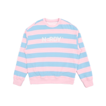 (Self-operated) NERDY (clearance) couples same style wide classic round neck loose casual sweatshirt for women versatile