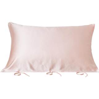 【送真丝发圈/眼罩】真丝枕巾100%桑蚕丝丝滑纯色丝绸枕头巾绑带