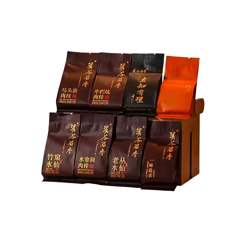 正巖大紅袍烏龍茶禮盒溪谷留香武夷山高級巖茶送禮專用