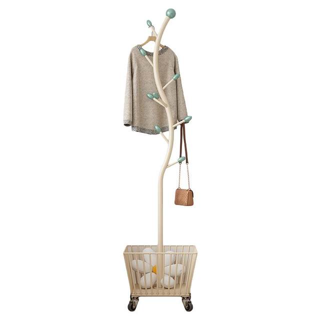 Creamy style floor-standing cloak rack bedroom floor-standing