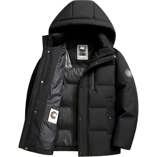 Flying in the snow hooded removable thickened goose down jacket