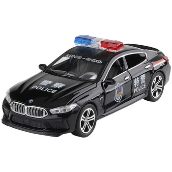 Alloy Police Car Toy Large Size Children's Police Vehicle Simulation Car Model for Boys Special Police 110 Public Security 3-Year-Old Car Model