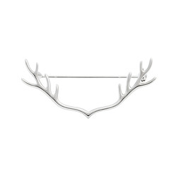 DY Antlers 925 Silver Men's Designer Brooch High-end Suit Pin Women's Simple and Versatile Temperament Accessories Corsage