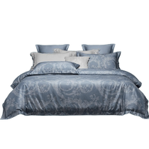 Boyang 140 count long-staple cotton four-piece set pure cotton light luxury high-end bed sheets and duvet covers high-end bedding summer