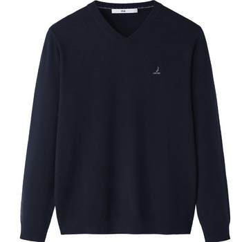 Hailan home v-neck pullover slim long sleeve knitted sweater Hailan home v-neck pullover slim long sleeve knitted sweater