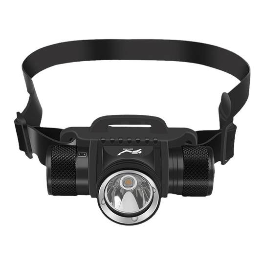 BORUIT潜水便捷头灯强光黄白光防水充电超亮超长续航头戴赶海下水