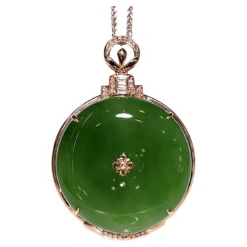 Fashionable jadeite gold inlaid buckle for wife’s birthday