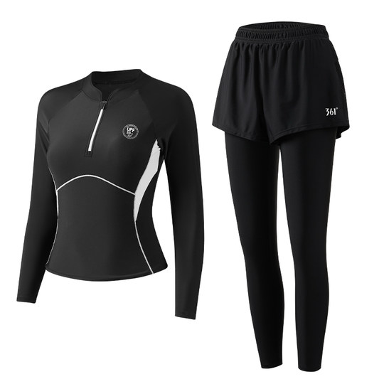 Women's swimsuit sun protection long sleeves long pants diving surfing hot spring