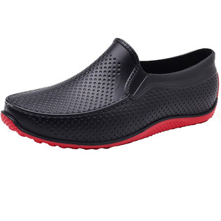 雨鞋潮流厨房钓鱼时尚外穿雨鞋男短筒低帮洗车防滑防水鞋耐磨胶鞋