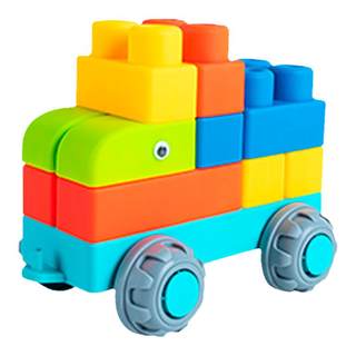 Blue rabbit and white rabbit soft rubber children's building blocks