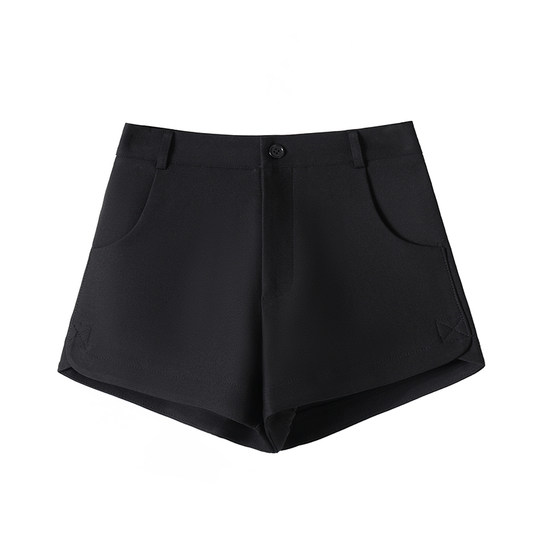 Short de costume taille haute fait maison FASC noir