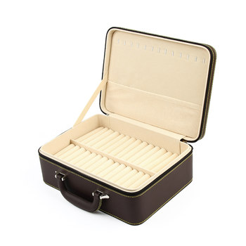 High-end leather 30-position jade bracelet box