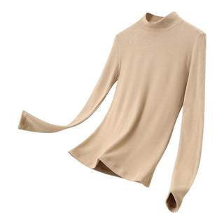 半高领打底衫女2025新款加绒加厚秋冬德绒黑色内搭长袖上衣针织衫