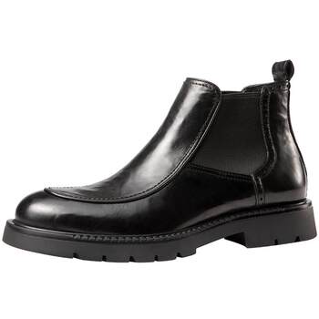 Winter men's boots genuine leather martin boots high-top leather shoes casual business short boots soft sole fashion leather boots plus velvet chelsea