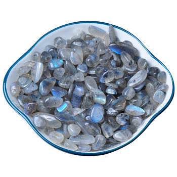 ທໍາມະຊາດ crystal moonstone gravel particle bracelet degaussing purification blue moonlight fish tank Landscaping flower pot beds decoration