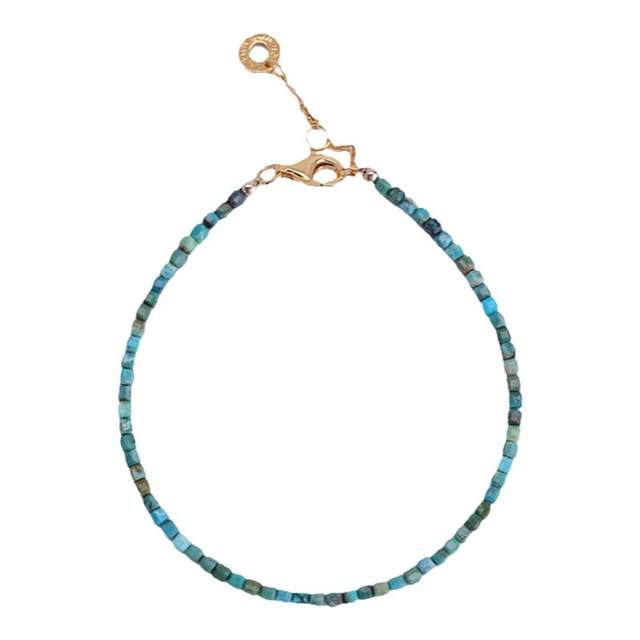 Sugar cube natural Hubei turquoise women's bracelet necklace
