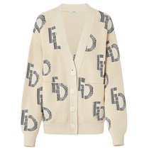 edition jacquard wool knitted cardigan womens 2023 spring new ED presbyopic sweater jacket EBC1CAR004