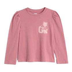 Gap girls' spring and autumn LOGO skin-friendly pure cotton t-sleeved T-shirt children fashionable and comfort top 786047