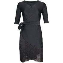 Dream and Dance Princess Latin Dance Costume New Dress Short Sleeve Adult Tassel Skirt Female Performance Costumes National Standard Dance Costumes