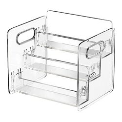 Cosmetics Storage Box Desktop Vanity Table Top Transparent Acrylic Ladder Multi-Layer Skin Care Product and Perfume Storage Rack