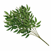 Simulation Willow Leaf leaves bunches of bunches of bunches of bunches of flowers and accessories Wedding road leading flower decorated leaves with green grey white foliage