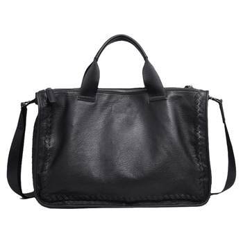 Men's sheepskin bag genuine leather handbag briefcase business