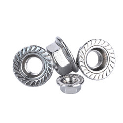 304/316 stainless steel flange nut hexagonal anti-slip padded screw cap ຫມວກກັນກະທົບກະທູ້ທີ່ເຮັດດ້ວຍເສັ້ນດີຂອງອາເມລິກາ