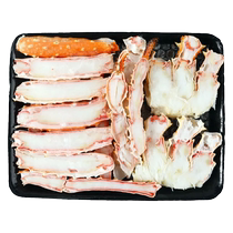 Extra large 750g Russian imported king crab snow crab pine leaf crab leg meat platter fresh cooked frozen crab legs pure crab meat