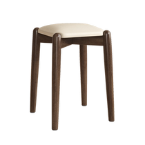 Solid wood soft-packed dining chairs household Chinese-style stackable dining tables and chairs modern minimalist living room small stools wooden benches