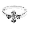S925 silver vintage cross engraving ring for men and women