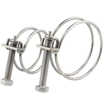 Stainless steel range hood gas pipe clamp