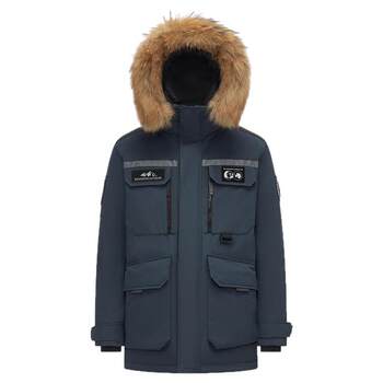 Extremely cold bosideng outdoor 800+ high puff workwear warm large fur collar 90 goose down jacket for men and women winter jacket