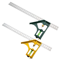 Stainless steel square ruler horizontal right angle ruler 90 degree measuring ruler triangle ruler woodworking ruler multifunctional angle ruler steel ruler