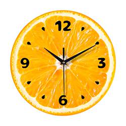 Creative Silent Stylish Minimalist Wall Clock Decoration for Living Room Home Clock Cartoon Fruit Lime Classroom Wall Clock