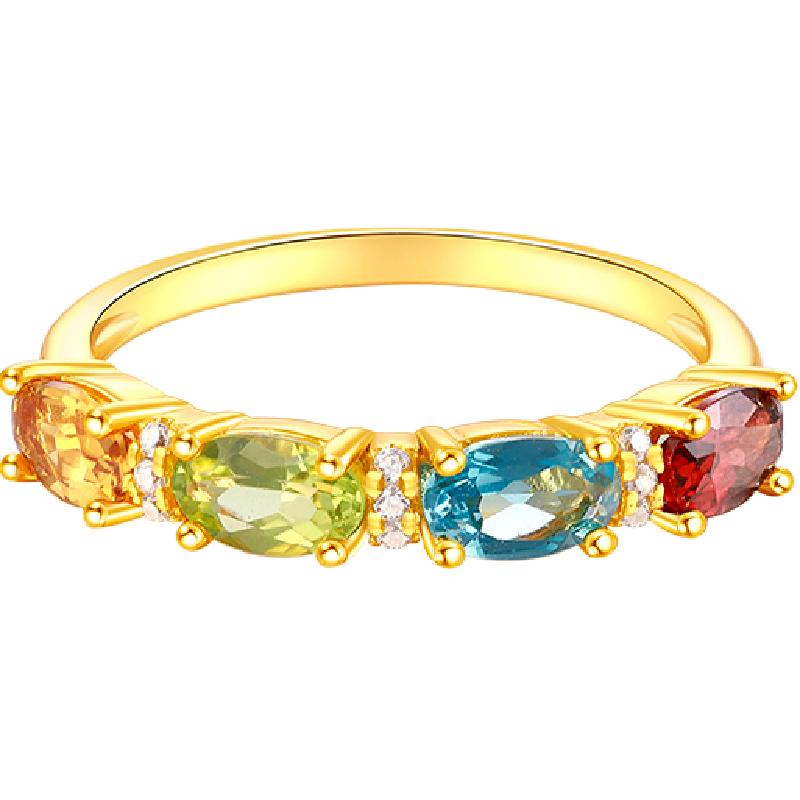 Mengjinyuan dopamine small sugar cube silver ring shines brightly