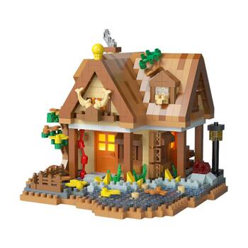 Forest wooden house assembled building block toys trendy blind box