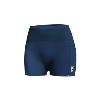 Yuebu sports three-quarter shorts running compression waist bag pants