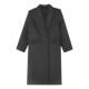 Black woolen jacket for women mid-length