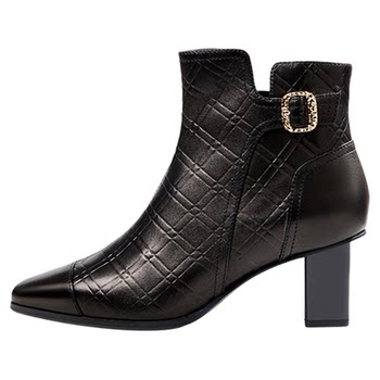 Lingmei chen autumn and winter british style high heel ankle boots for women