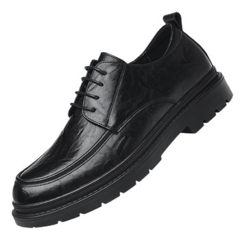 New genuine leather + online business leather shoes