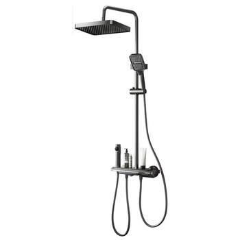 Gun gray piano key copper shower head