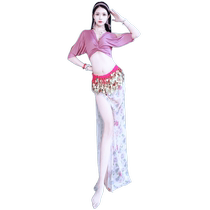 Baiya Qianhui Belly Dance Practice Clothes New Off-Shoulder Tops Long Skirt Dance Clothes Set Beginner Class Clothes Children