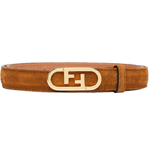 (Self-operated) FENDI Fendi cowhide belt beige fashionable simple versatile casual Italian 8C0652