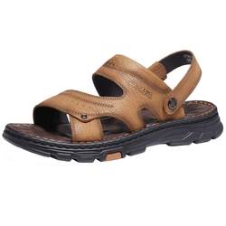 ເກີບຜູ້ຊາຍ Camel 2024 Summer New Sandals Men's Nubuck Leather Comfortable two-Wear Sandals and Slippers Middle-aged Dad's shoes